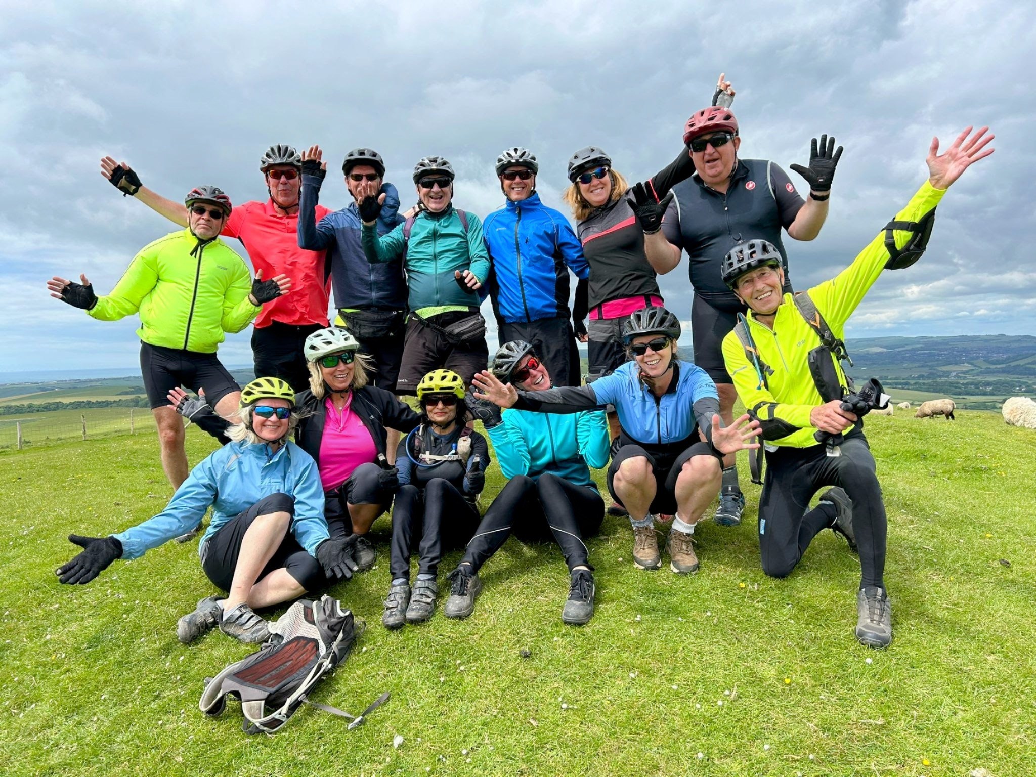 Bike handlebars closeup